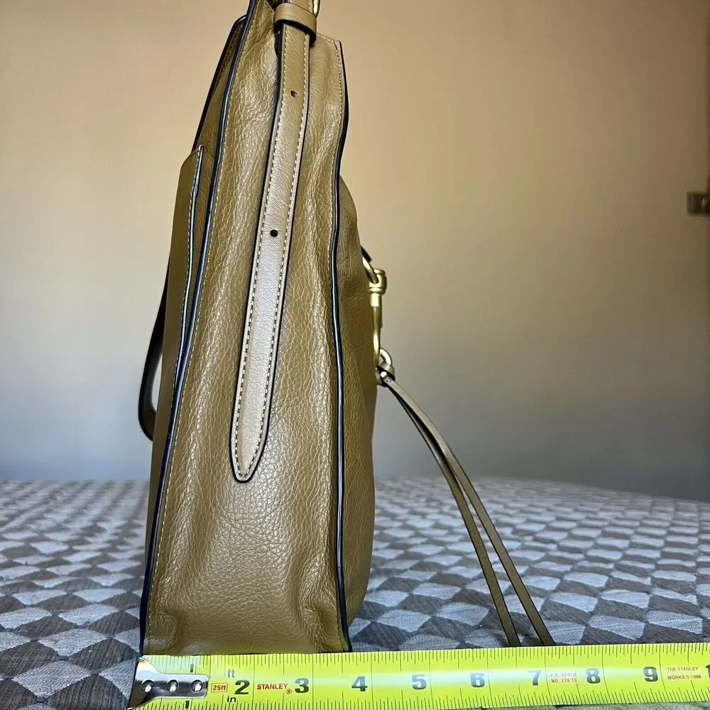 Rebecca Minkoff Megan Seaweed Color Leather Crossbody Shoulder Feedbag Style Bag